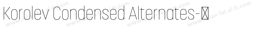 Korolev Condensed Alternates字体转换